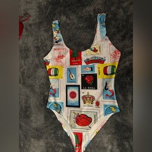 Forever 21 Loteria bodysuit, medium